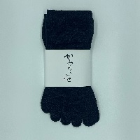 ＯＪＯ＋　かみのいと靴下　５本指アンクルソックス ブラックＳサイズ